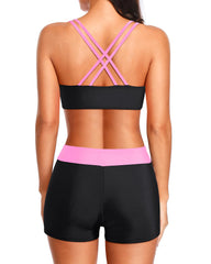 Women 3 Piece Tankini Swimsuits Tummy Control Bathing Suits