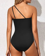 Women One Shoulder One Piece Swimsuit Tummy Control Bathing Suits